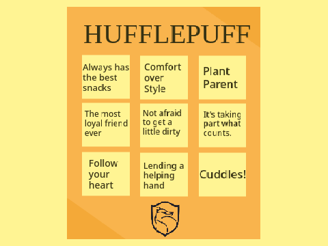 Hufflepuff Bingo