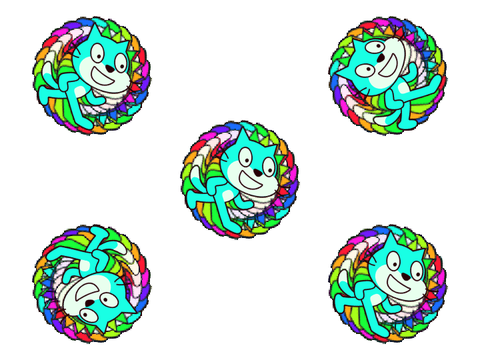 spiny rainbow cat