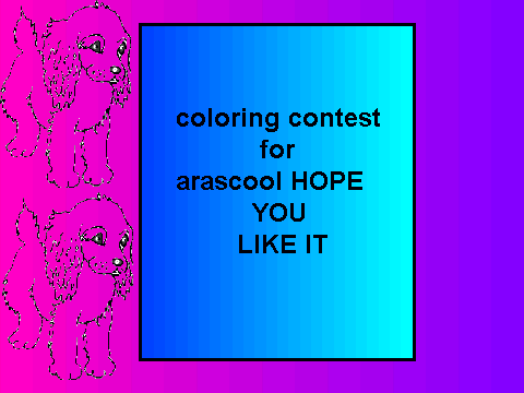 COLORING CONTEST entry!