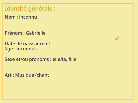 Les Arts Bannis - Gabrielle