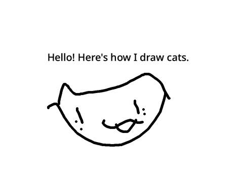 How I draw ✨cats✨ (side view)