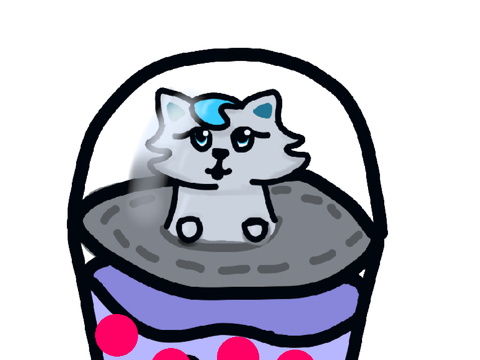 Boba Kitty rainbow 