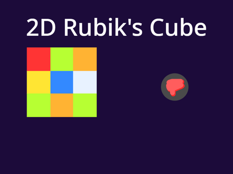 2D rubik's cube 3x3