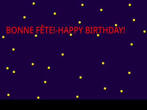 Bonne fête!-Happy birthday!