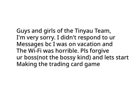 Apology note