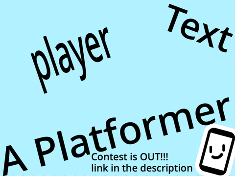 Text | A platformer | #all #games #trending #art