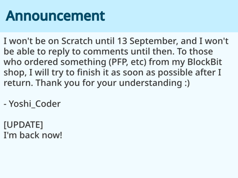 Announcement