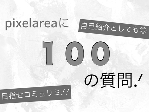pixelareaに１００の質問.ᐟ 