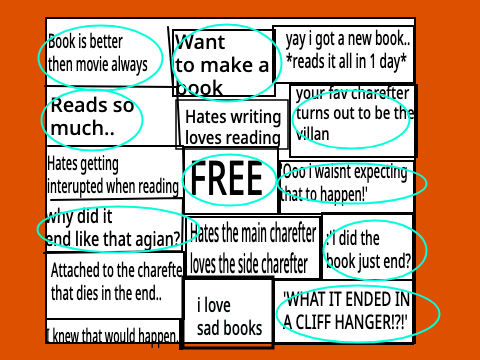 Bingo for bookworms!! remix