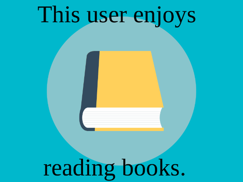 This user enjoys reading books. remix