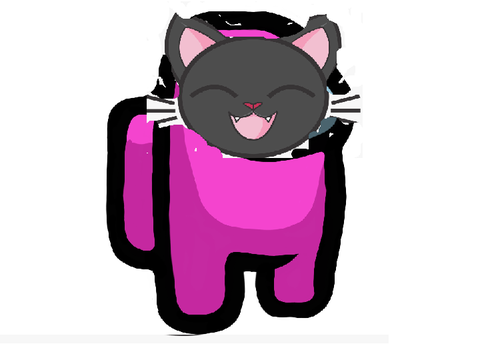 AMONG US PINK CAT