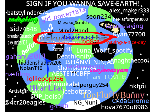 Sign if you wanna save Earth! remix x16 (+1 every time) remix remix remix remix remix remix r… remix