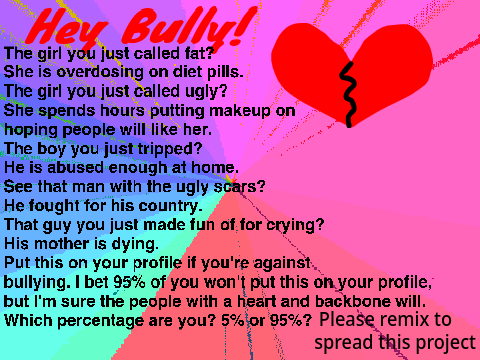 Help Stop Bullying.  remix