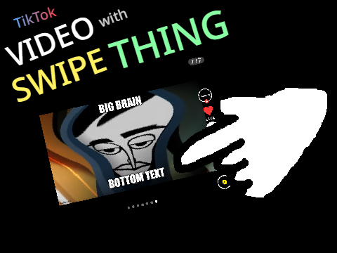 TikTok video with swipe thing