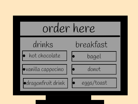 order at a coffee shop
