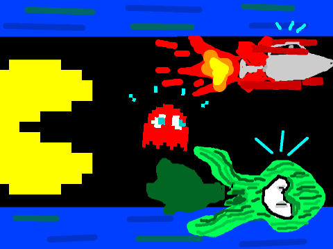 Add yourself running from pacman remix