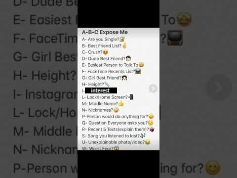 EXPOSE ME USING DE ALPHABET