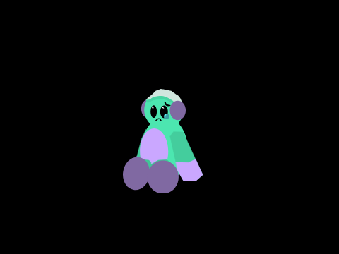 Turtle sits in the abyss