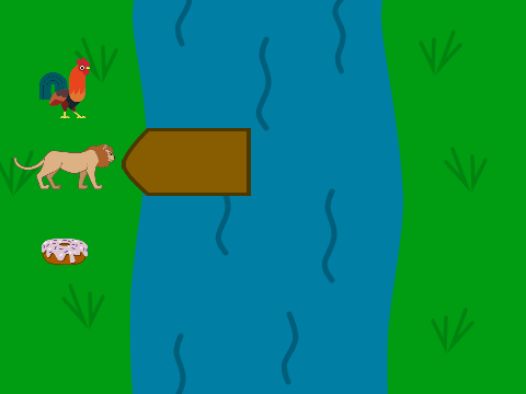 Lion, Donut, Rooster Brain Teaser