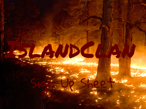 Islandclan RPG - Sign Up Sheet remix