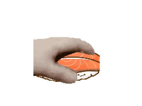 Petting the Salmon Sushi