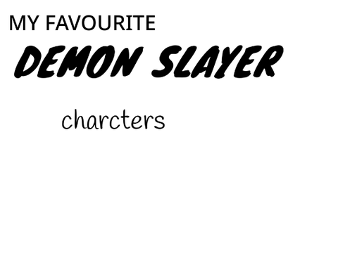 my favourite demon slayer charcters