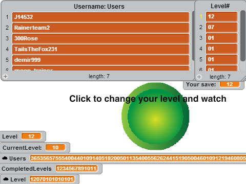 Username and level saving script