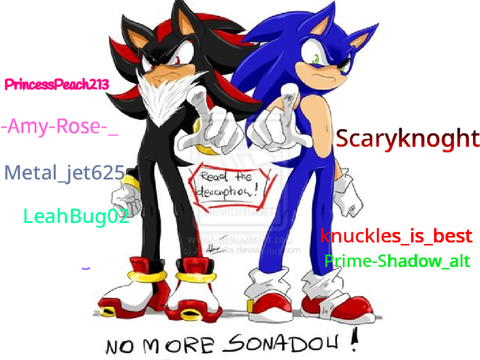 Sign if you DON'T ship sonadow  remix remix remix remix remix