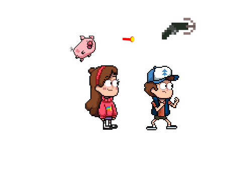 Remastered dipper and Mabel sprites!!