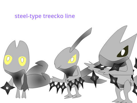 steel type treecko-line