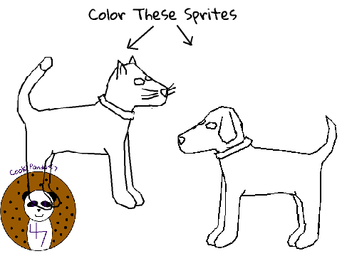 Dog + Cat Coloring **NOT A CONTEST**