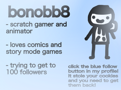 click the follow button it stole your cookies