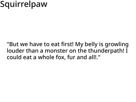 Squirrelpaw audition :)