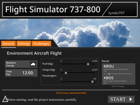 Flight Simulator / Boeing 737-800 / 3D