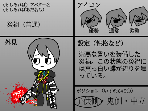 FNF AYS合作「絶望鬼ごっこ.sb3」アバター応募シート remix