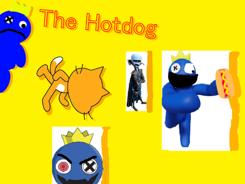 Blue eats a hotdog X Withered blue