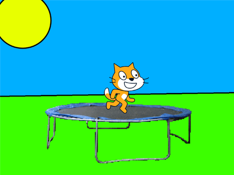 Cat On Trampoline - A calming game.
