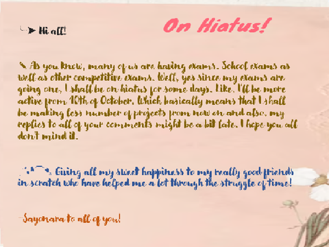 Hiatus! Sry all :(