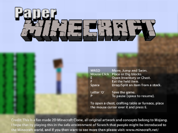 Paper Minecraft v11.7 (Minecraft 2D) remix