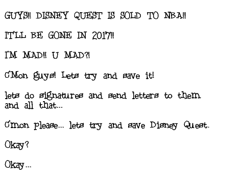 A Quest For Disney Quest