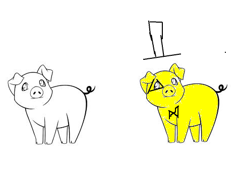 add yourself as a cute pig