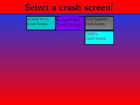 Crash Screen Mania!