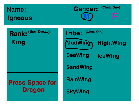 Wings of Fire RPG Bio: Igneous