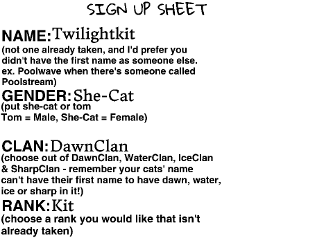 WARRIORS: The Prophecy Of The Storm - Sign-up (READ INSTRUCTIONS+NOTES) remix