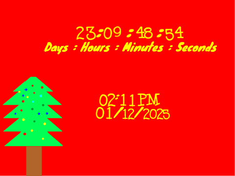 Count down to Christmas (Updated for 2025!)