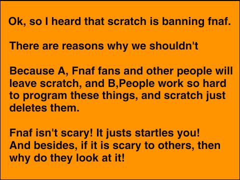 why we shouldn't ban fnaf!