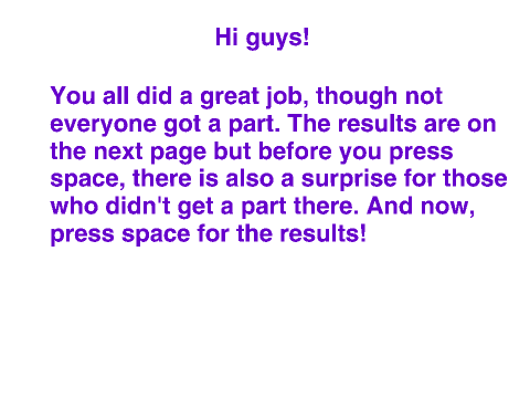 The Hybrid Diaries Auditions ♥RESULTS♥