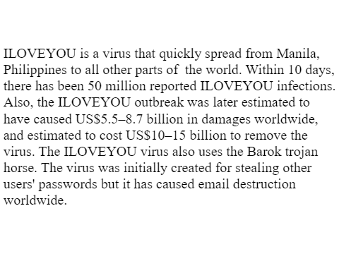 ILOVEYOU Virus Information Project