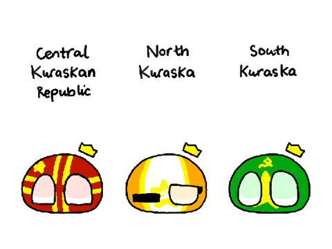 the triplets but theyre countryballs
