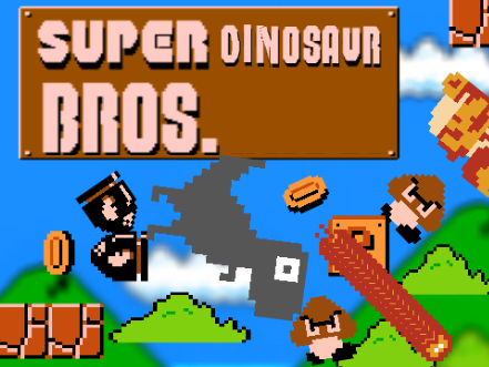 Dinosaur from Google in the Mario Universe